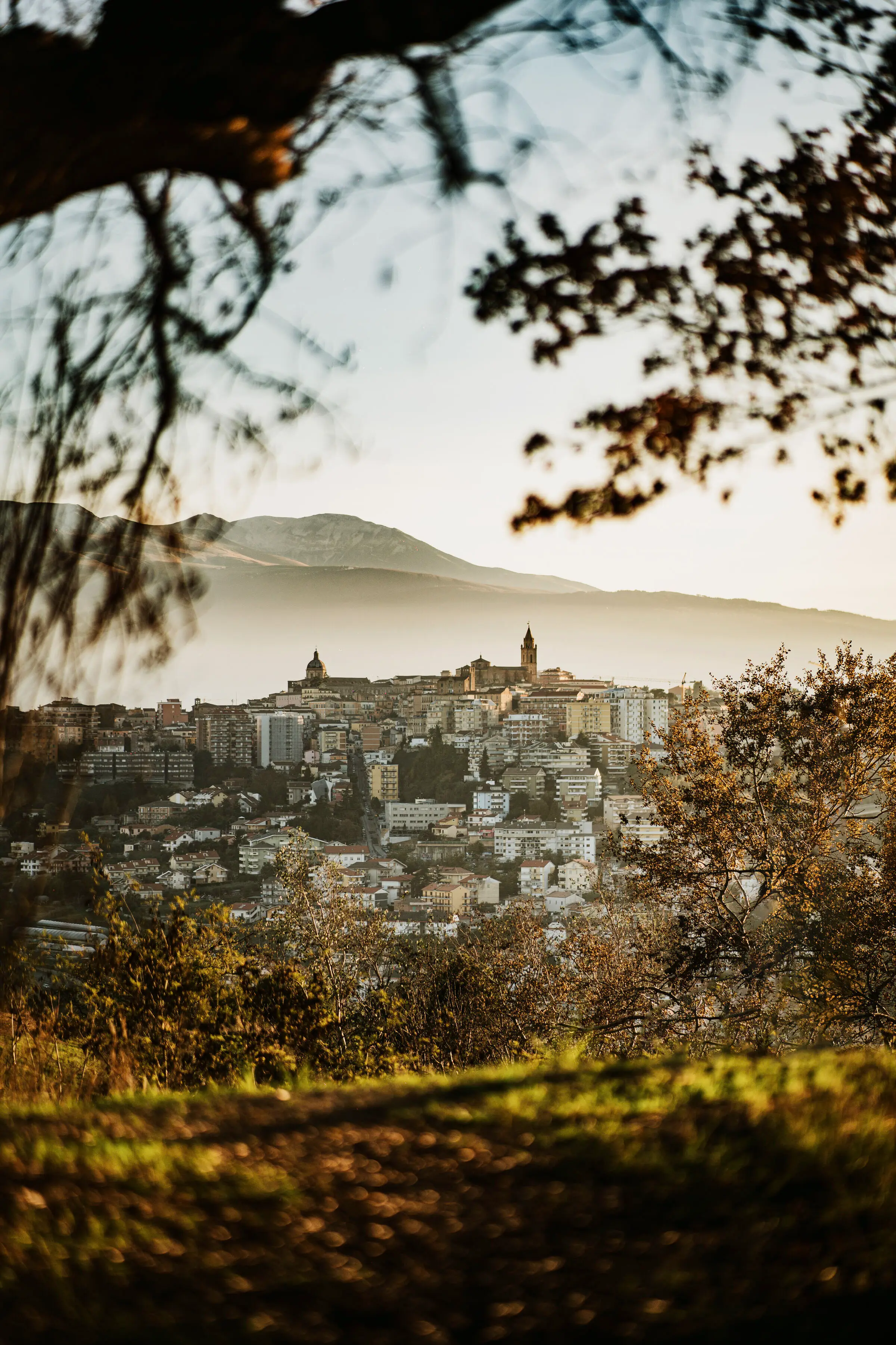 Panorama di Chieti al tramonto