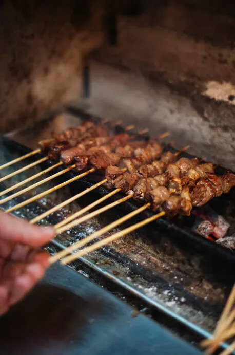 Arrosticini sulla brace