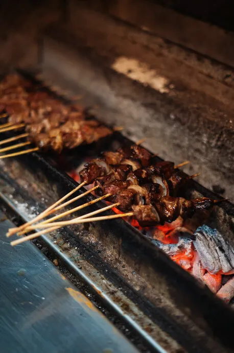 Arrosticini sulla brace