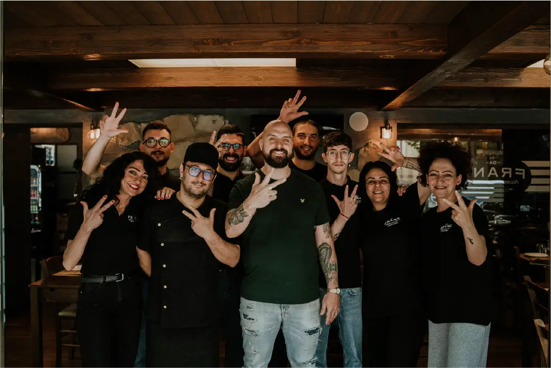 Lo staff della Trattoria da Frank a Chieti